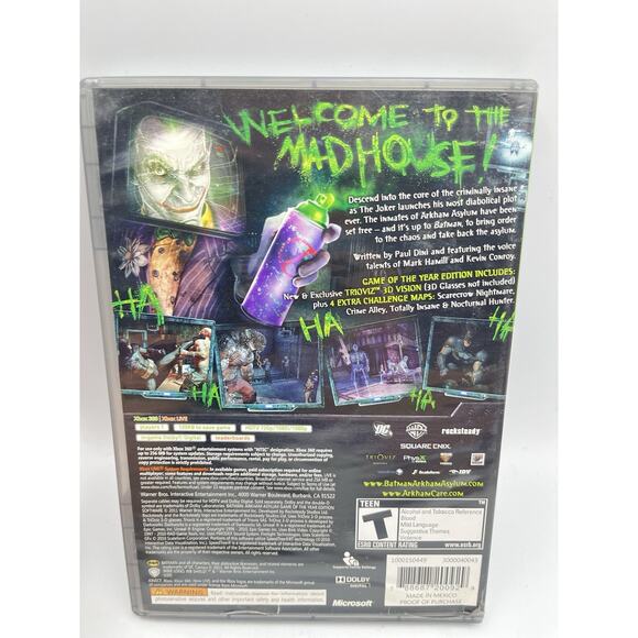 Batman: Arkham Asylum -- Game of the Year Edition (Microsoft Xbox 360, 2010) CIB - Picture 2 of 6